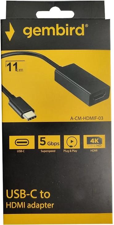 Kablovi za telefone: Gembird USB‑C na HDMI adapter (model A‑CM‑HDMIF‑03) - Adapter: USB‑C — 9