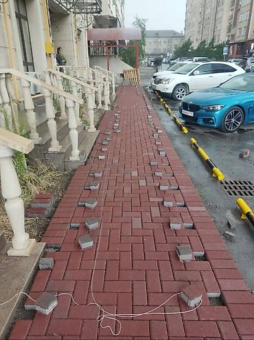 Брусчатка кирпич: Тротуарная плитка вибропрессованная, форма «кирпич». - Материал — 5