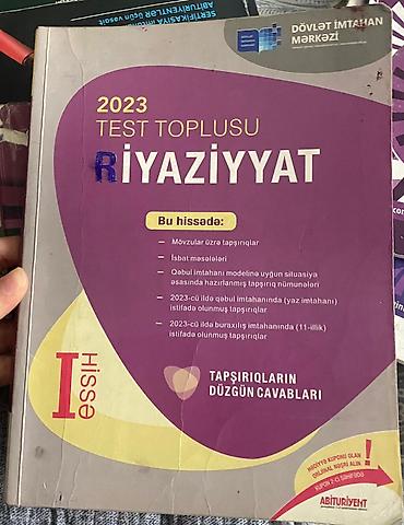 Testlər: Riyaziyyattest toplusu birinci hisse — 1