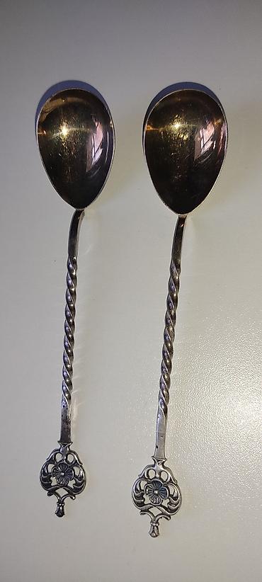 qasig: Gümüş çay qaşıqları dəsti (2 ədəd) - Material: 98 faiz tam gümüş — 7