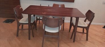 Masa və oturacaq dəstləri: Mətbəx üçün, İşlənmiş, Açılmayan, Dördbucaq masa, 6 stul — 3