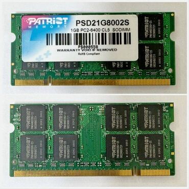 Другие аксессуары для мобильных телефонов: So DIMM DDR2 1GB PC6400 (800MHz) Patriot [PSD21G8002S] Оперативная