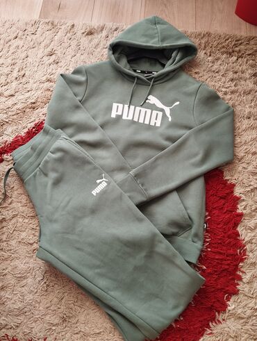 trenerke cena: Puma, XS (EU 34), M (EU 38), Single-colored, color - Khaki