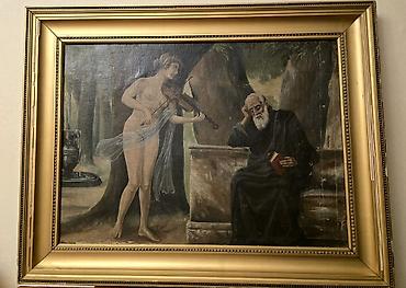 Yağlı boya tablo – klassik üslubda fiqurlu kompozisiya. 1926-cı ilə