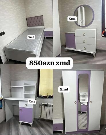 Uşaq/yeniyetmə otağı üçün tam mebel dəsti Komplektin tərkibi: - 1