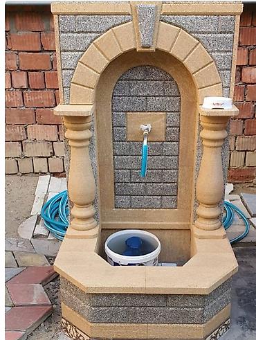 фонтан для сада: Dekorativ həyət-çeşməsi - Material: təbii daş və beton qarışığı — 1