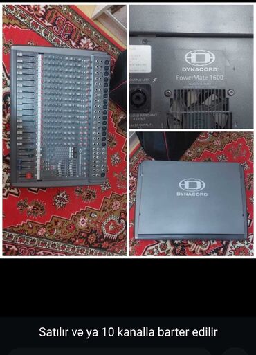 Аудиотехника: Dynacord PowerMate 1600 mikser pultu satılır. Səs sistemləri üçün