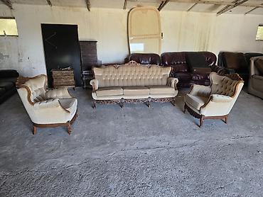 Stilske garniture: Barokni salonski komplet – trosed + 2 fotelje - Elegantan set u — 4