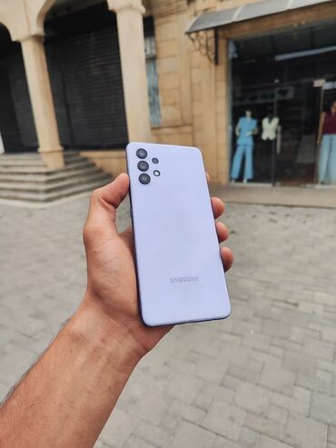 telefon ən ucuz: Samsung Galaxy A32, 64 GB, rəng - Bənövşəyi, Barmaq izi