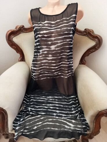 duga haljina i cizme: Zara M (EU 38), bоја - Šareno, Drugi stil, Kratkih rukava
