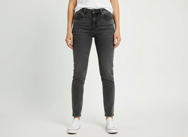 sinsay spodnie jeansy szerokie: Denim, Jeansy damskie, rozmiar S