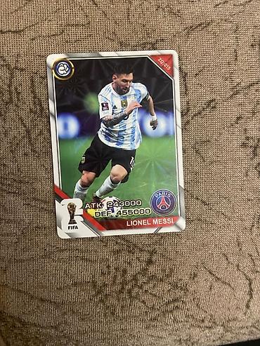 kart oyunları: Məhsul: Futbol kolleksiya kartı – Lionel Messi Təsvir: - Mövzu — 1