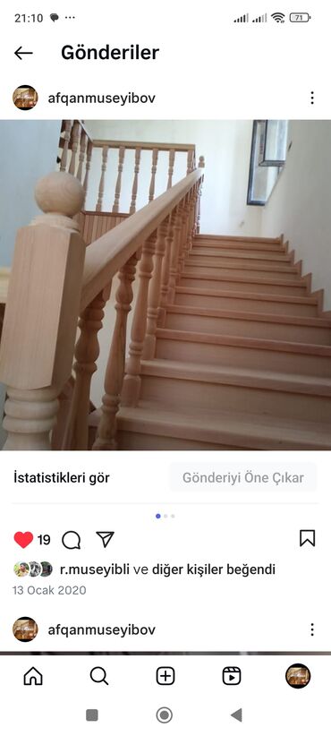 балясины из термо бука: Taxta pilləkən və məhəccər hazırlama–quraşdırma xidməti. - Material