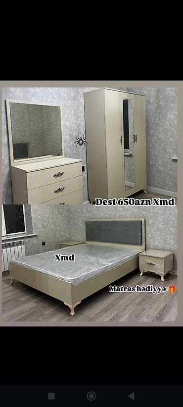 Ev üçün mebel: İkinəfərlik çarpayı, Termo, Dolab, 2 tumba, Yeni — 1