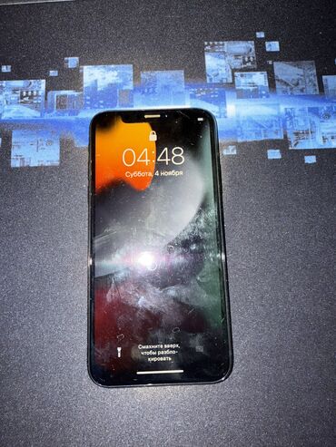 меняю на айфон: IPhone X, Колдонулган, 128 ГБ, Кара, Заряддоочу түзүлүш