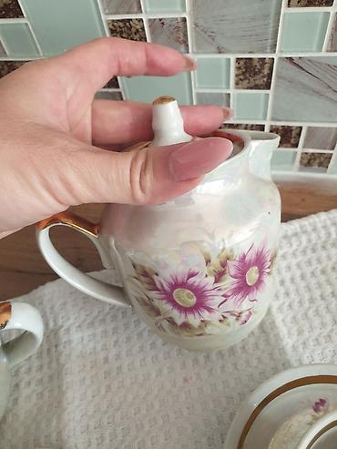 Наборы посуды: Фарфор Кофейный-чайный сервиз.Городницкий фарфоровый завод с клеймом — 10