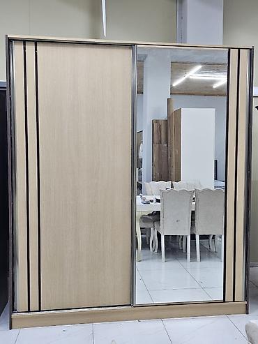 İşlənmiş, 2 qapılı, Güzgülü, Ağ, Açılan, Düz dolab