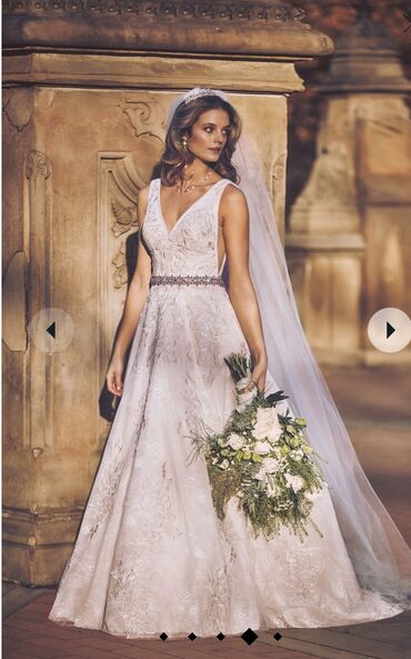 свадебные платья узкие: Oleg cassini свадебное платье размер S
