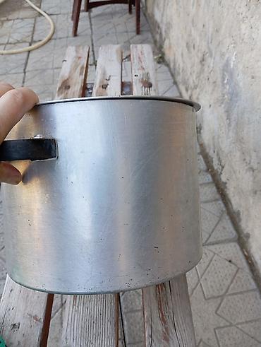 gazan: Qazan, rəng - Gümüşü, Alüminium, 5-dən çox l, 22 sm, Rusiya — 2