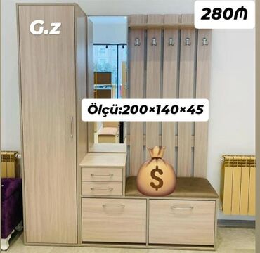 вешалки напольные для одежды деревянные дорогие: Yeni, Düz dolab, Dəhliz dolabı