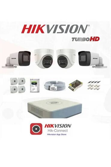 iphone 15 satis: 4 Kameralı Full Hd Set Setə daxildir: 4 ədəd Hikvision kamera