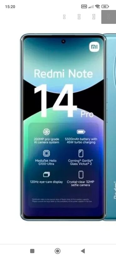 ноутбуки для игры: Redmi, Redmi Note 14 Pro, түсү - Боз