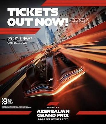 kitab capi: Məhsul/Xidmət: Formula 1 Azərbaycan AbşeronA 2 sıra Prisi 2026 üçün — 1