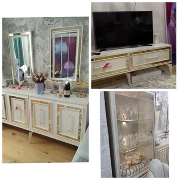 Yataq otağı dəstləri: Kamod qorka ve tv altliği 500azn. ela veziyyetde. 8 ay istifade