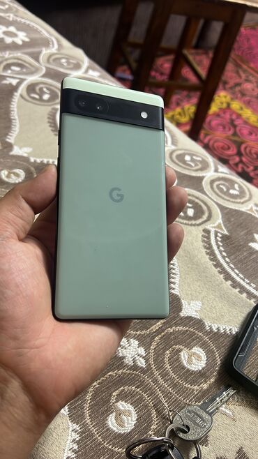 тел б у: Google Pixel 6A, Б/у, 128 ГБ, цвет - Зеленый, 1 SIM