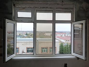 arko pencere: İşlənmiş İkiqat şüşə paketi Plastik pəncərə, Еni: 170 sm, Uzunluğu: 140 sm — 1