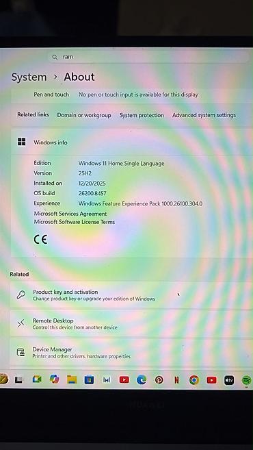huawei matebook d14: Çanta üstündə hədiyyə verilir Huawei Matebook D15 Processor: Intel — 4