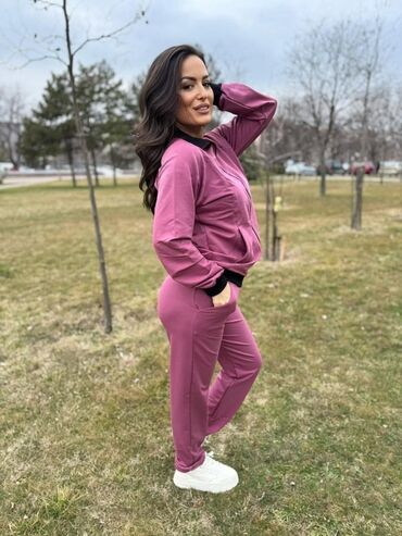 Gornji i donji deo: Nove pamučne komplet trenerke dostupne M do 6XL-sa ranflom ili bez — 14