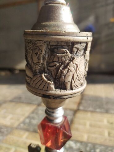 Qəlyan, vayp və aksesuarları: Nargilə – şərq üslubunda dekorativ detallar ilə - Korpus: Şüşə kolba — 4