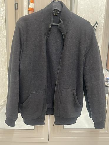 kişi jaketleri: Massimo Dutti kişi kardiqanı/jaketi - Rəng: tünd boz (antrasit) - — 2