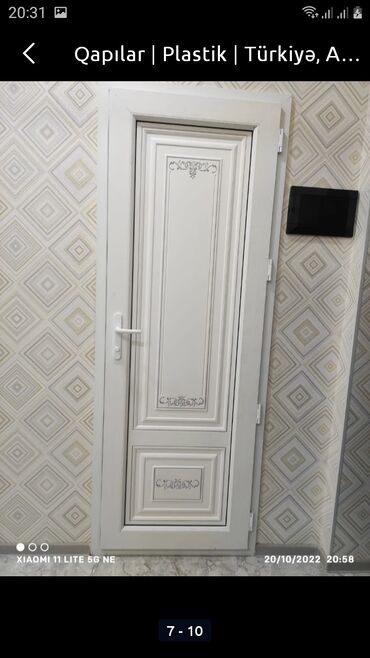 Plastik qapılar: Yeni Plastik qapı 80x200 sm Zəmanətli, Pulsuz çatdırılma, Rayonlara çatdırılma — 10