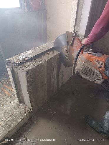 Beton işləri: #Betonkesme #betondeşmə Beton kubik kərpic - dən kəsim deşim — 21