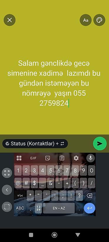 ev komekcisi: Xadimə tələb olunur, İstənilən yaş, Gecə növbəsində iş — 1