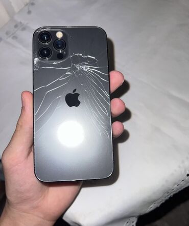 телефон fly ds105c: IPhone 12 Pro Max, 128 GB, Space Gray, Qırıq