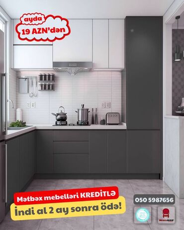 Sifarişlə mətbəx mebeli: Sifarişlə mətbəx dəsti, Özü çəkən petlələr, Sadə laminat, Kredit var, Pulsuz çatdırılma -da lalafo.az — 7 Sifarişlə mətbəx mebeli: Sifarişlə mətbəx dəsti, Özü çəkən petlələr, Sadə laminat, Kredit var, Pulsuz çatdırılma — 7