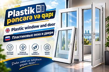 пластик двери: ✅Plastik qapı və pəncərələr ✅Taxta qapılar ✅Duş kabin ✅Şüşə balkon — 1