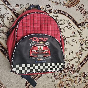 Məktəb çantaları: Uşaq bel çantası – “Racing 500 Miles” temalı - Rəng: qırmızı (ön — 1