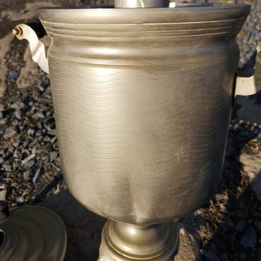 Samovarlar: Klassik kömür/odunla işləyən samovar - Material: metal korpus — 6