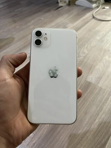 iphone 11 рассрочка: IPhone 11, Б/у, 64 ГБ, Белый, Зарядное устройство, Чехол, 93 %