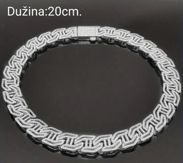 napapijri majice sa kragnom: Chain bracelet, Material: Cubic zirconia, Titanium