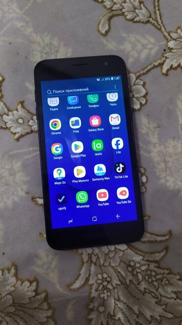 телефоны ош: Samsung Galaxy J2 Core, Б/у, 16 ГБ, цвет - Черный, 2 SIM