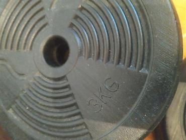 stanq: Iki dene 5kilo 10dene 3kilo qantel stanq dasi cemi 40kilodur — 2