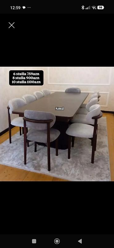 Masa və stul dəsti - Düzbucaqlı yemək masası və yumşaq oturacaqlı lalafo.az -da Masa və stul dəsti - Düzbucaqlı yemək masası və yumşaq oturacaqlı