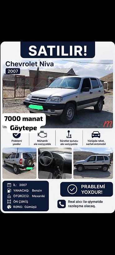 masin suseleri: Chevrolet Niva, 2007 – Göytəpə - Qiymət: 7000 manat - Yanacaq: Benzin — 1