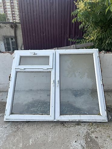Pəncərələr: PVC pəncərə bloku - Material: ağ rəngli PVC profil - Üslub: iki — 1
