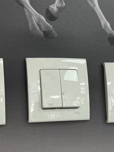 меняю на 07: Двухклавишный настенный выключатель VIKO. - Тип: механический